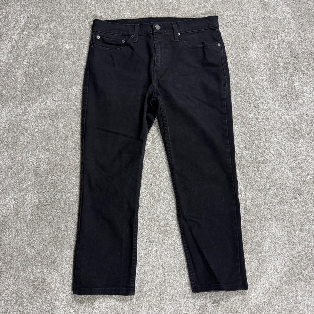 Levis 511 Slim Fit Black Denim Jeans Mens 34x30 Stretch 06890-110